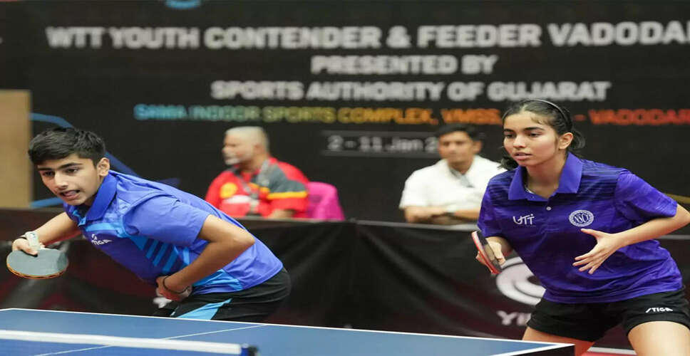 Vivaan Dave and Naisha Rewaskar Triumph in U-15 Mixed Doubles at WTT Youth Contender