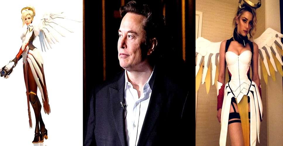 Elon Musk shares picture of Amber Heard, cosplaying as Mercy from &lsquo;Overwatch&rsquo;
