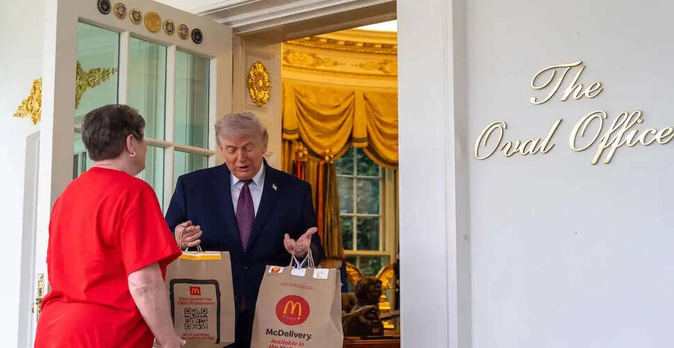 Trump Calls White House Burger Delivery 'Tacky' Yet Politically Strategic