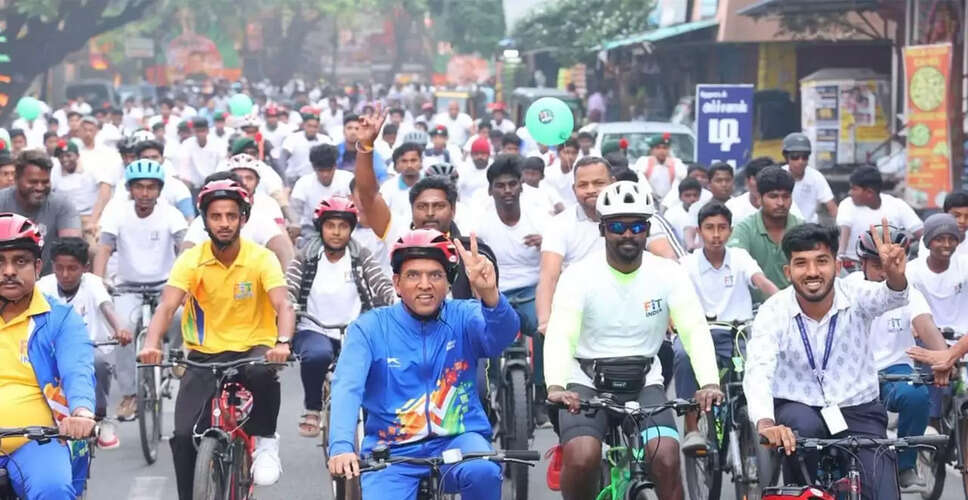 Celebrating One Year of Fit India Sundays on Cycle in Puducherry