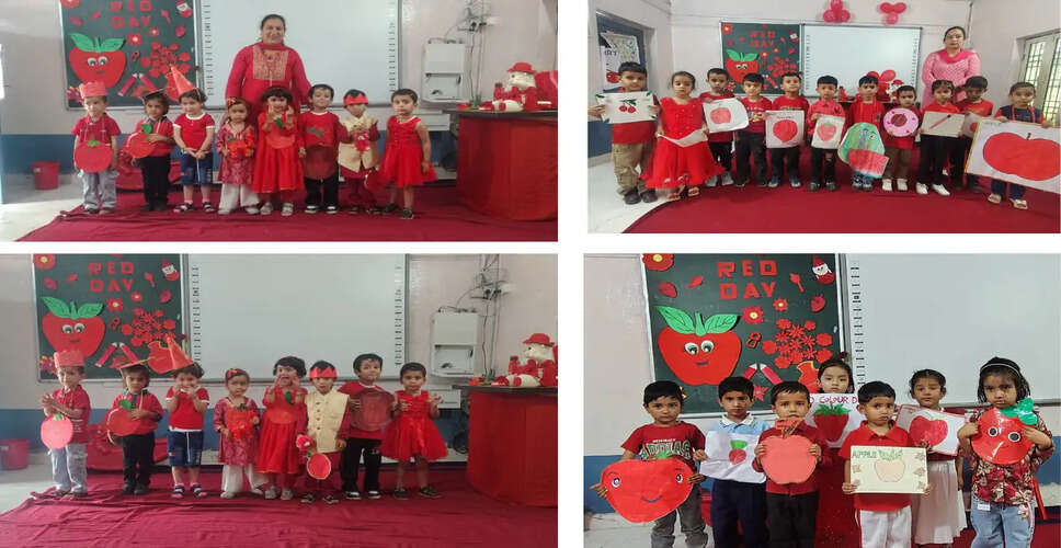 Celebrating Red Day and Cultural Events at DAV Public School, Gohju