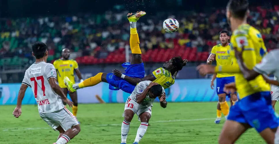 Late Equalizer Secures Draw for NorthEast United Against Kerala Blasters