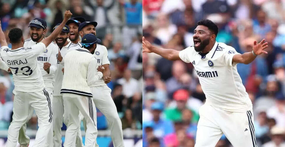 India's Historic Comeback: Siraj Leads Victory Against England at The Oval