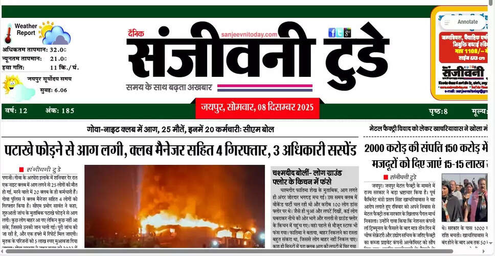 Today's Newspaper Highlights - December 8, 2025