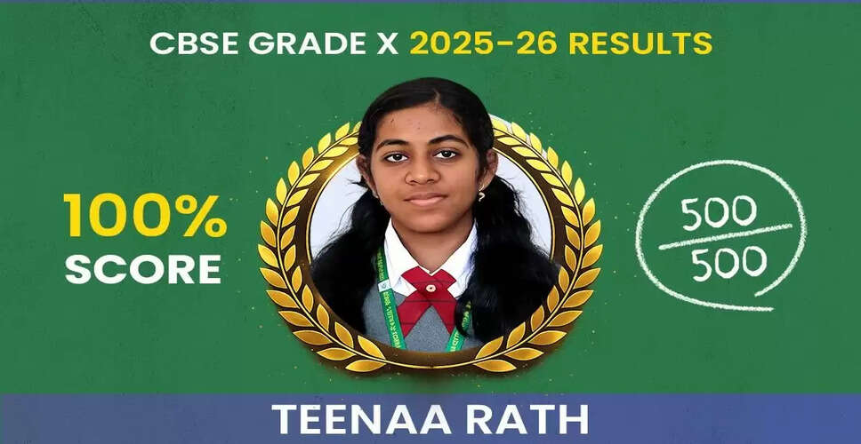 Meet Teenaa Rath: The Puri Student Who Achieved a Perfect Score in CBSE Class X!