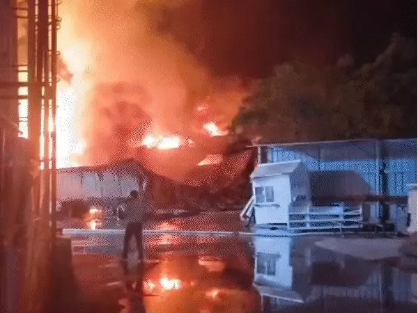 Massive Fire Breaks Out at Neemrana AC Manufacturing Plant