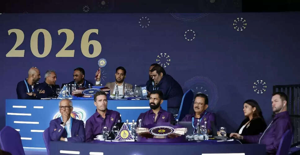Kolkata Knight Riders Make Bold Moves in IPL 2026 Mini-Auction