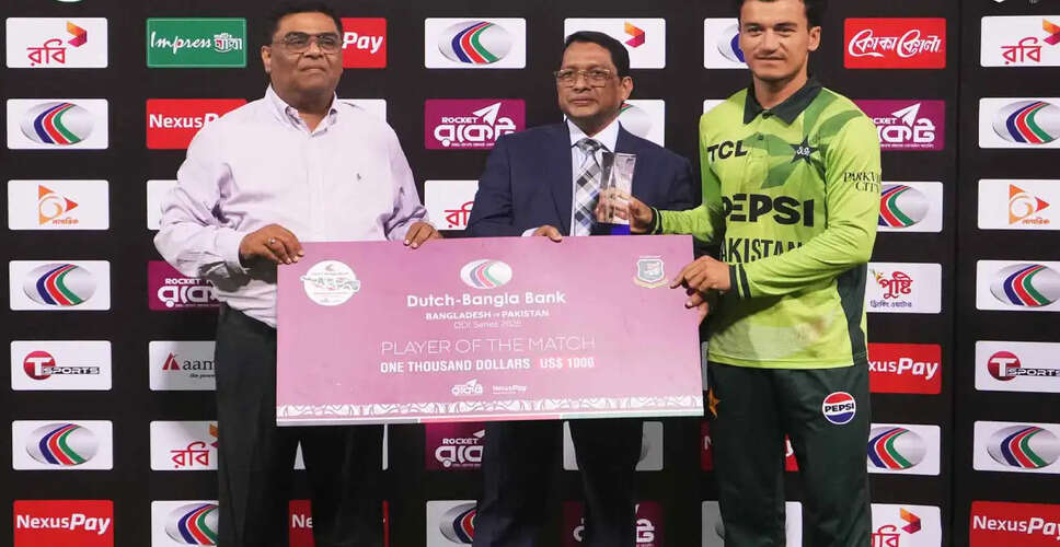 Maaz Sadaqat Shatters Record in ODI Against Bangladesh