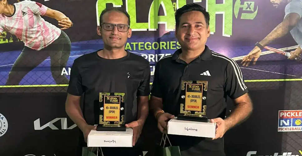 Apoorv Vats and Pritam Sharma Triumph in 40+ Doubles at The Kitchen Clash