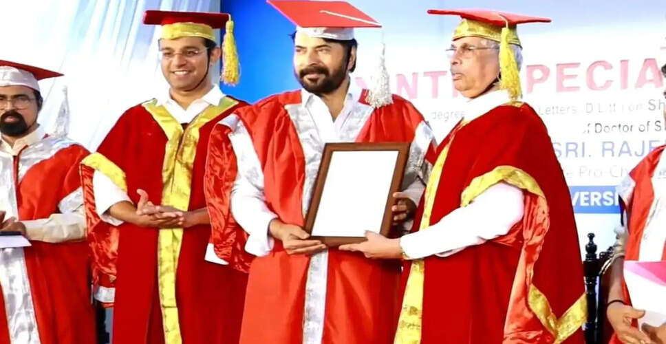 Mammootty Honored with Third Honorary Doctorate from Mahatma Gandhi University