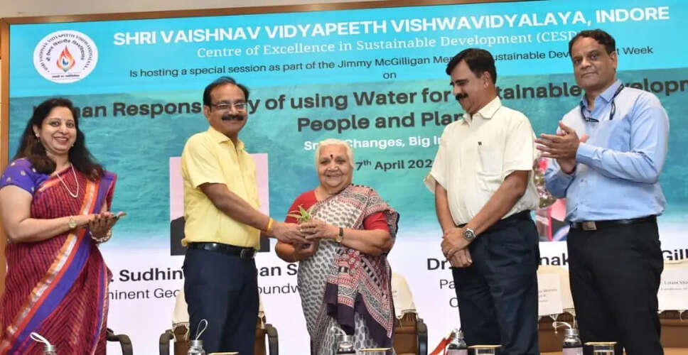 Inspiring Seminar on Sustainable Water Use Held at Shri Vaishnav University
