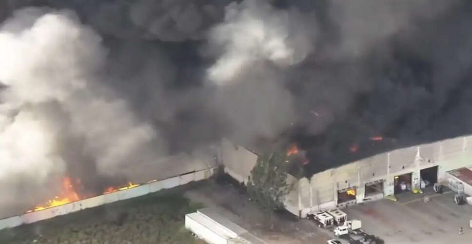 Massive Fire Erupts at Miami Gardens Warehouse, Emergency Crews Respond