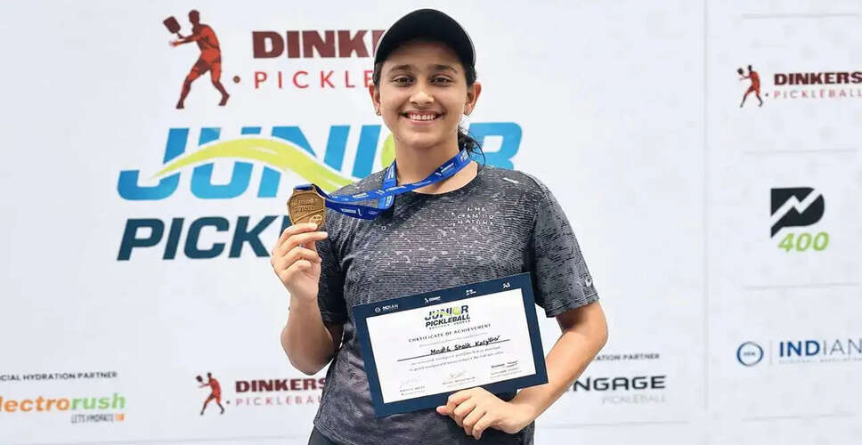 Telangana Teen Triumphs at India's Inaugural Junior Pickleball Championship