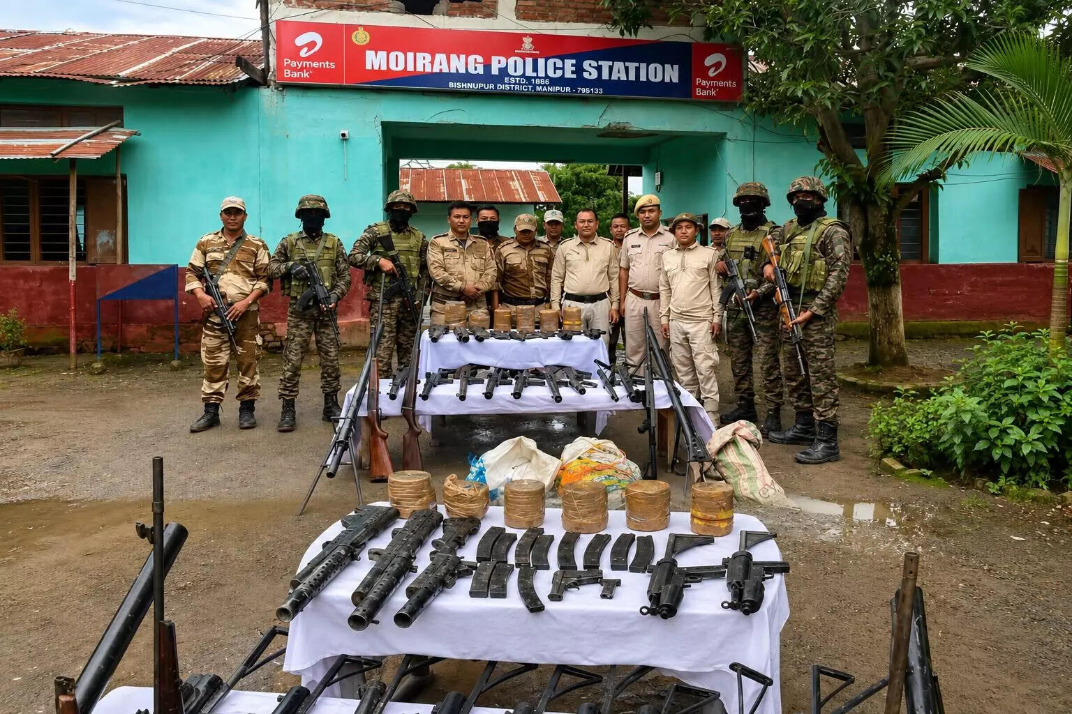 Security Forces Seize Large Cache of Weapons in Manipur's Loktak Lake Area