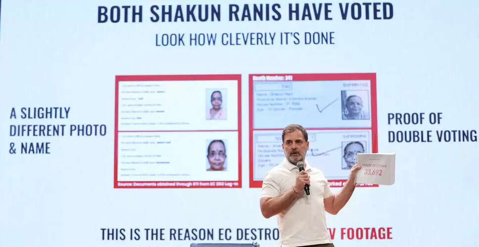 Election Commission Refutes Rahul Gandhi's Claims of Voter Roll Irregularities in Karnataka