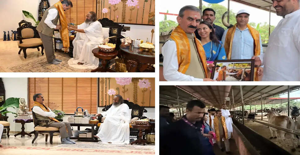 Himachal Pradesh CM Discusses Spiritual Initiatives with Sri Sri Ravi Shankar