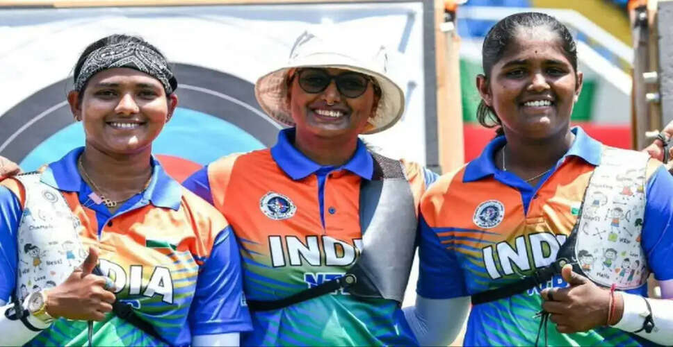 India's Women's Archery Team Clinches Gold at World Cup in Shanghai