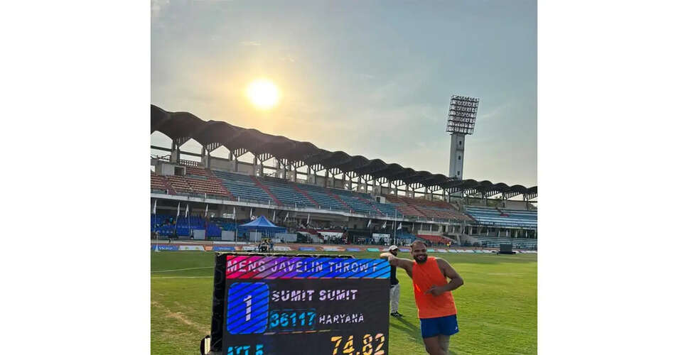 Sumit Antil Sets New World Record in Javelin at Indian Open Championships