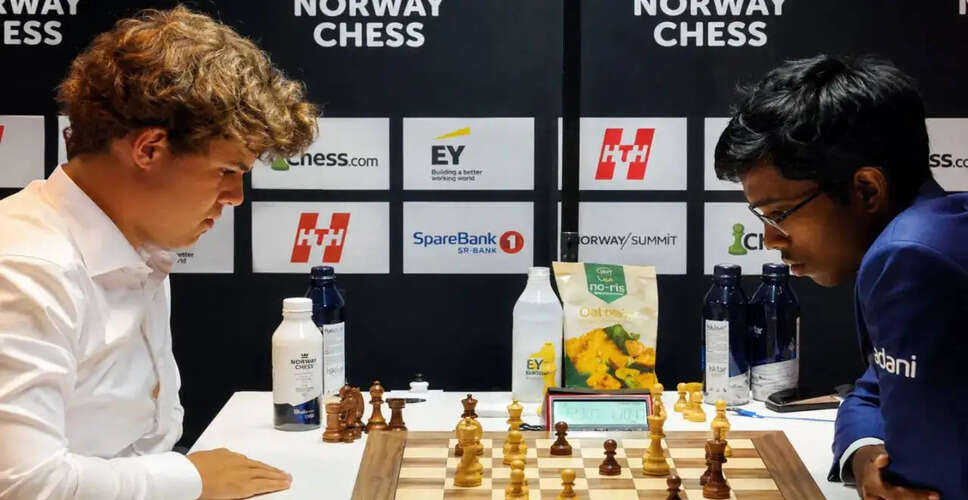 R Praggnanandhaa Makes History by Defeating Magnus Carlsen Again at Norway Chess 2026