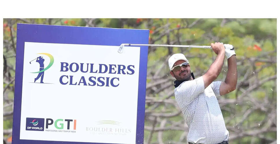 Shubhankar Sharma Dominates Boulders Classic with Record-Equalling Round