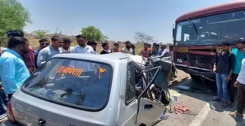 Three killed, toddler critical as car-State Transport bus collide in Nashik