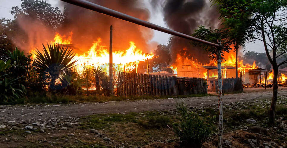 Violence Erupts in Manipur: Six Houses Set Ablaze in Kultuk Kuki Village