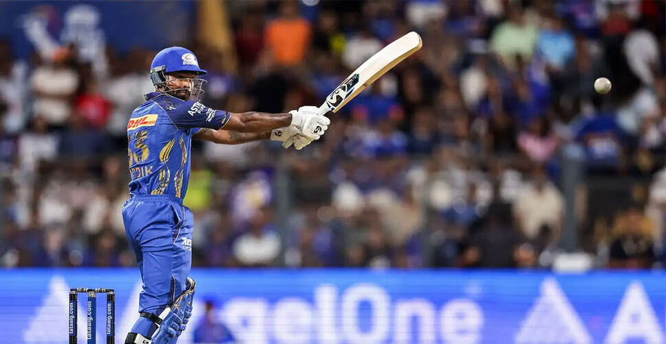 Hardik Pandya Resumes Training Ahead of IPL Match Against Rajasthan Royals