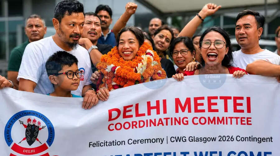 Manipur's Weightlifting Stars Honored in New Delhi After Commonwealth Games Success