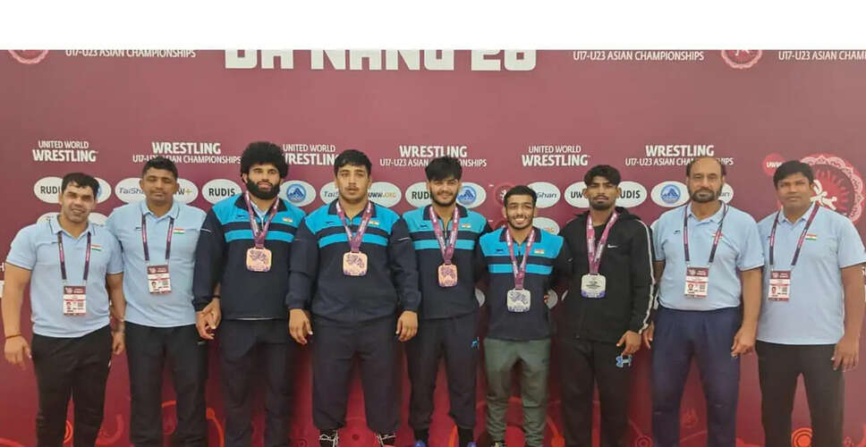 India Shines at U23 Asian Championships with Five Medals in Greco-Roman Wrestling