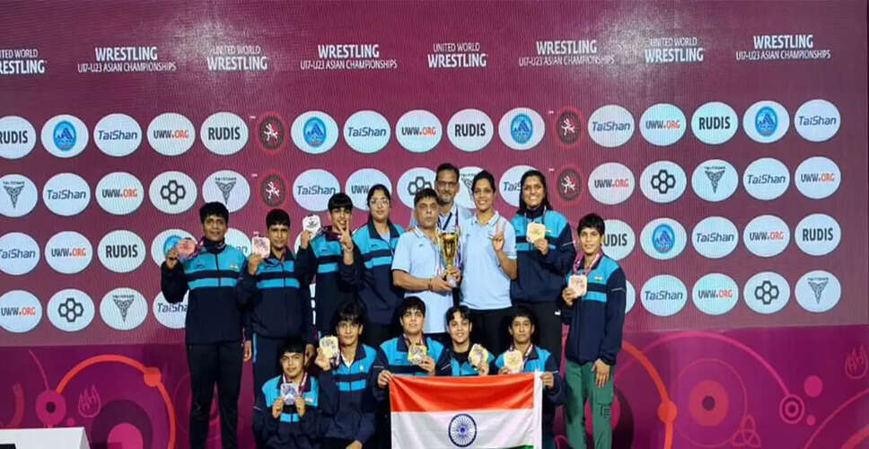 Indian Men's Freestyle Wrestling Team Triumphs at U23 Asian Championships