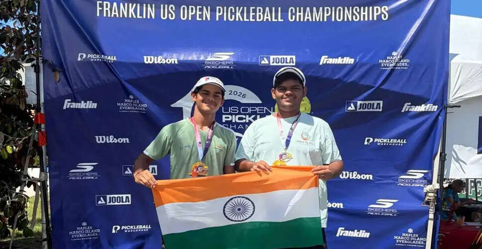 Indian Duo Shines at US Open, Secures Gold in Under-18 Pickleball Doubles