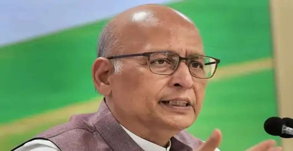 Congress Leader Abhishek Manu Singhvi Slams Rejection of Motion Against Chief Election Commissioner