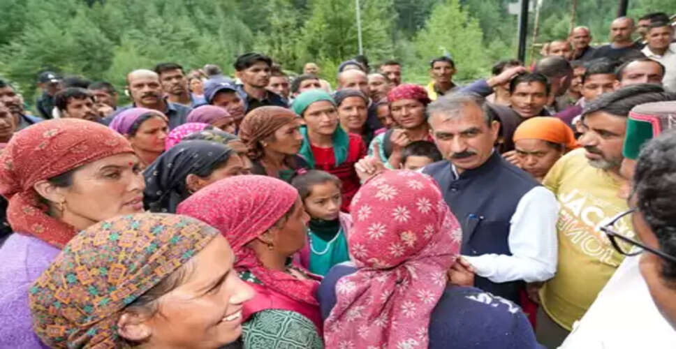 CM Sukhu announces Rs 7 crore aid for disaster-hit areas in Himachal Pradesh