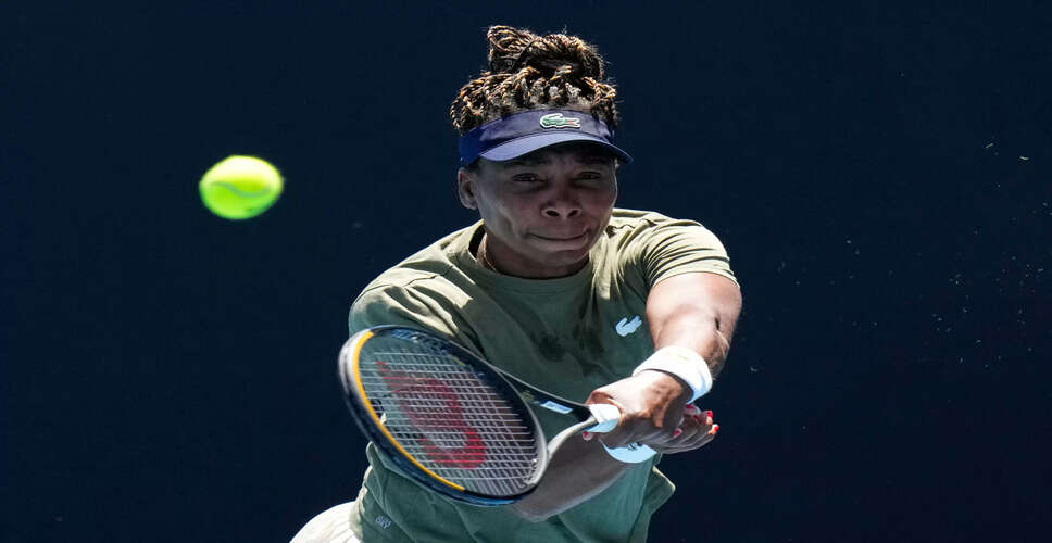 Venus Williams Makes History as Oldest Competitor at Australian Open