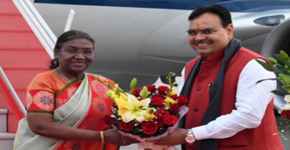 President Murmu reaches Jaipur on two day visit