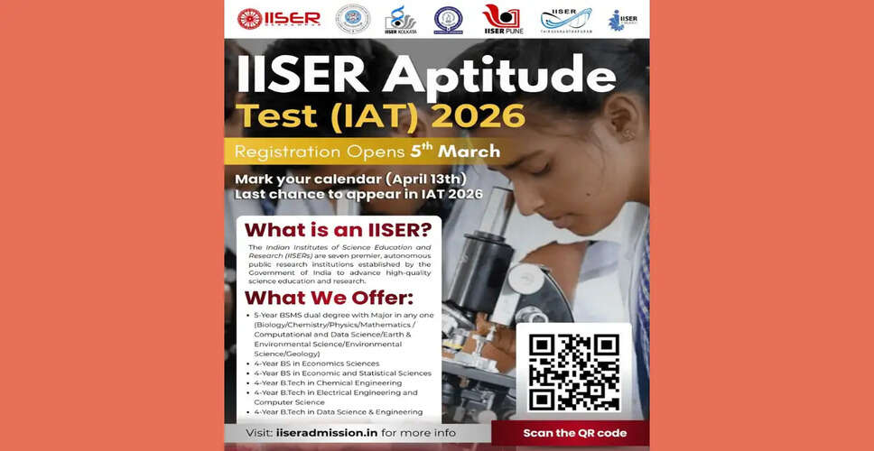 IISERs Announce Admission Process for 2026-27 Based Solely on IISER Aptitude Test
