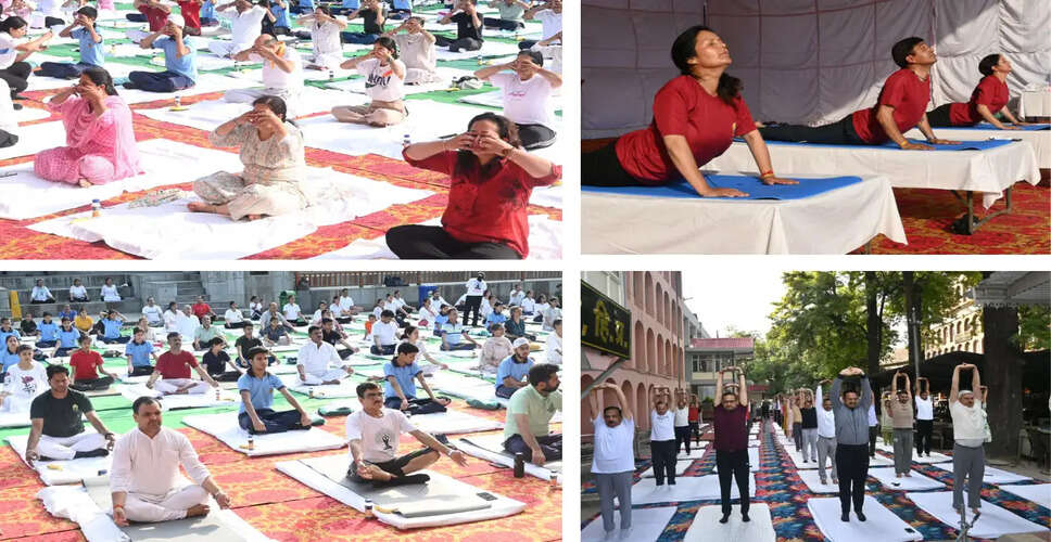 Mandi District Celebrates 12th International Yoga Day with Enthusiastic Participation