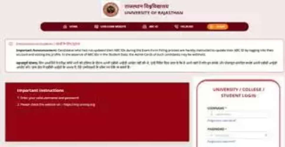 Rajasthan University Releases UG and PG Admit Cards for 2025 Exams