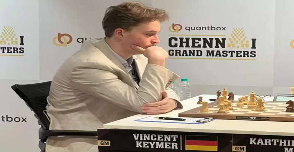 Vincent Keymer Dominates Round 3 at Chennai Grand Masters 2025