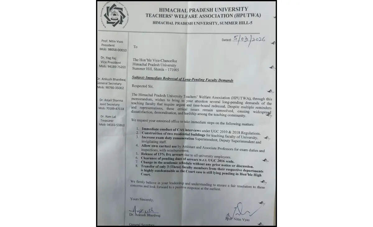 Himachal Pradesh University Teachers Demand Faculty Welfare Improvements