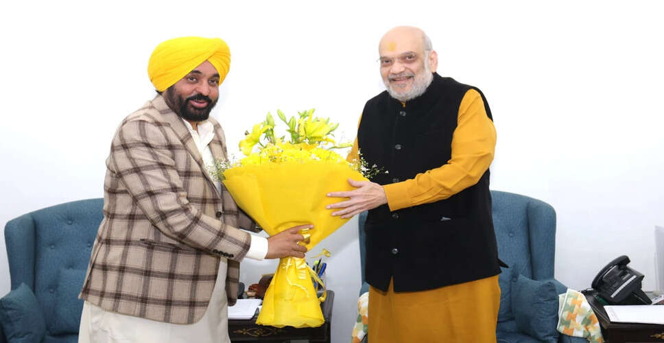 Punjab CM Bhagwant Mann Discusses Border Issues with Home Minister Amit Shah