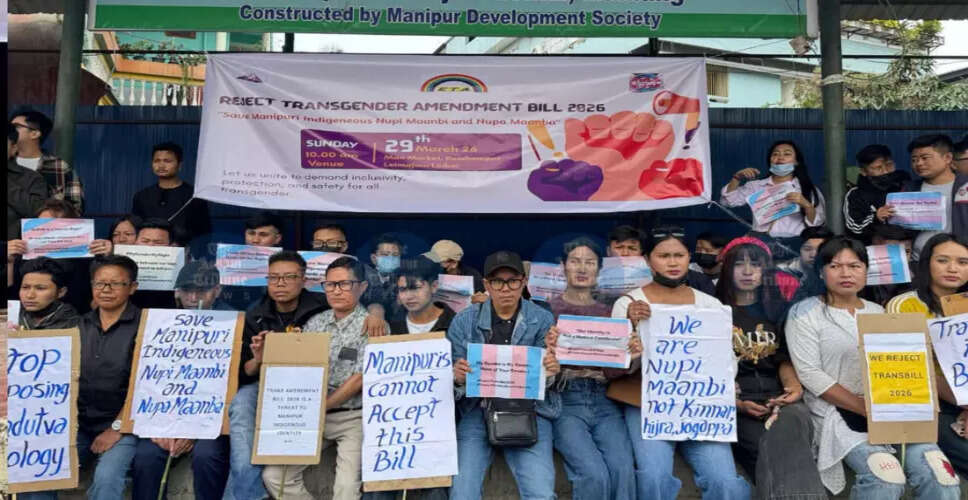 Protests Erupt in Imphal Against Transgender Rights Amendment Bill