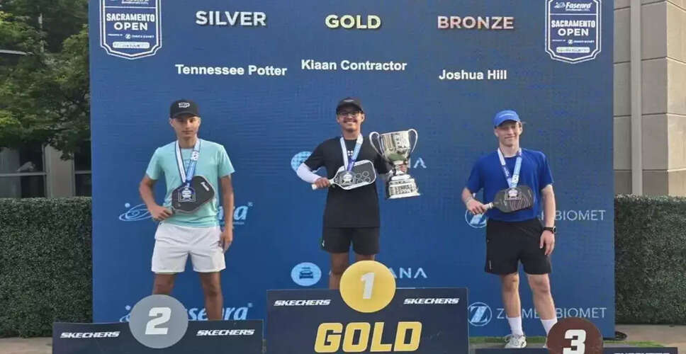 Kiaan Contractor Clinches U18 Singles Title at Sacramento Open