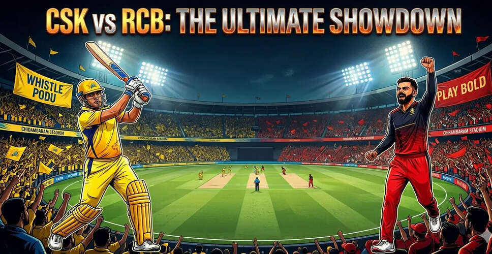 Chennai Super Kings Set to Face Royal Challengers Bengaluru in IPL 2026 Showdown