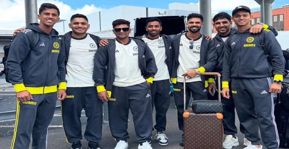 India A Team Arrives in England for Series Against England Lions