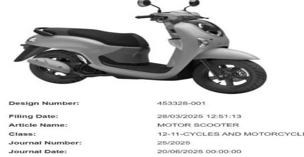 Honda Patents Updated Scoopy Scooter for International Markets