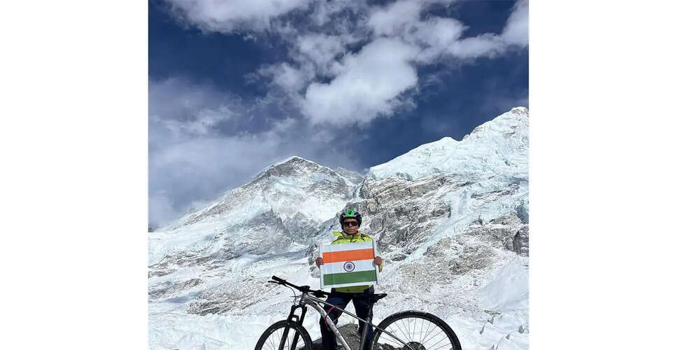 Trailblazing Indian Cyclist Reaches Everest Base Camp by Bicycle