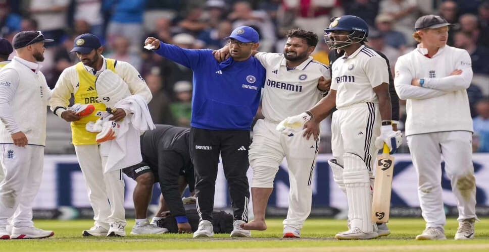 Rishabh Pant Out of England Test Series Due to Toe Injury
