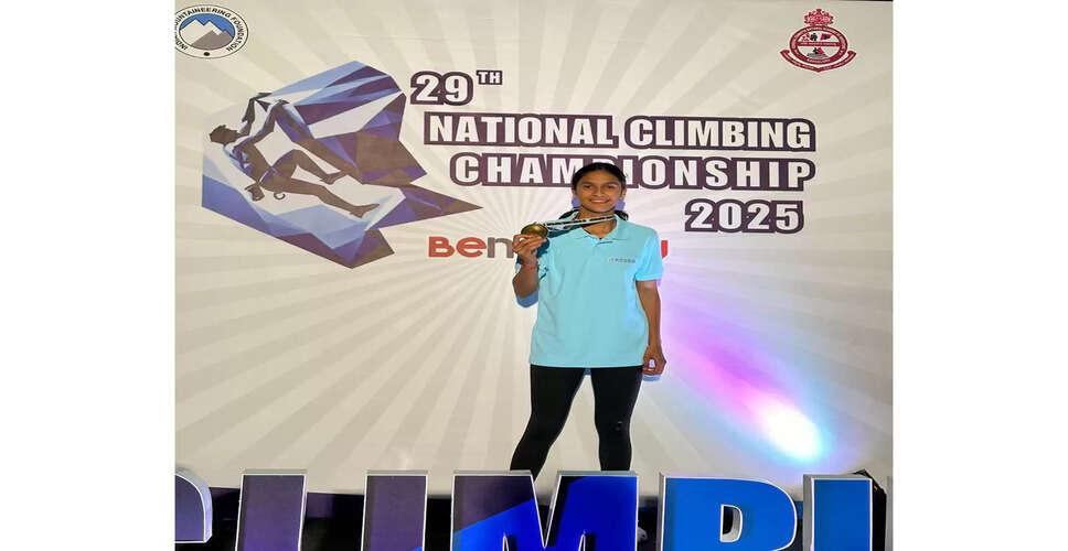 Amieyra Khoslla Shines at National Sport Climbing Championship, Secures Gold Medal