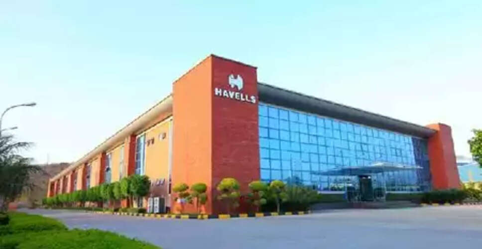 Havells India&rsquo;s Q1 net profit falls 33 pc sequentially, revenue down 17 pc